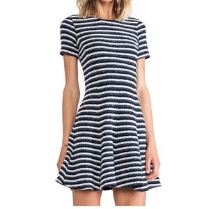 Blue & White Striped "Albita" Knit Theory Short Sleeve Dress [Size 4]
